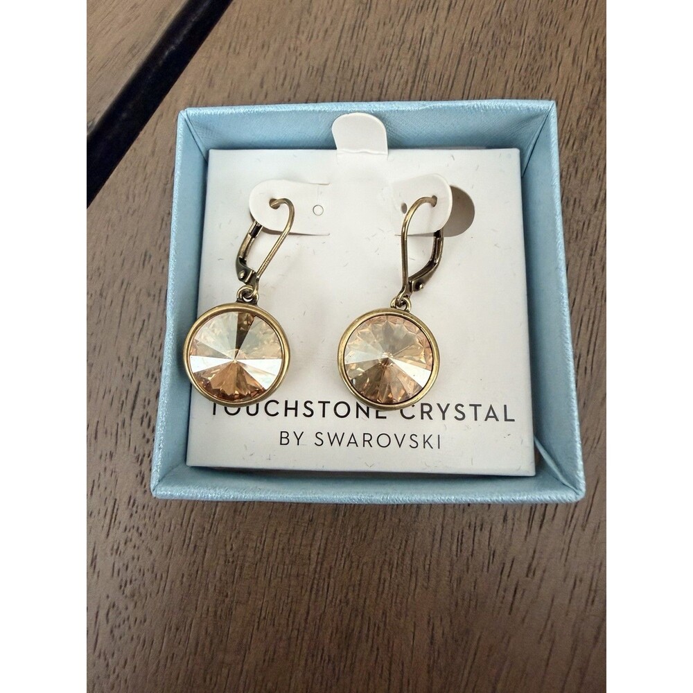 Retired New Touchstone Swarovski Crystal Lulu Earrings Antique 1773E